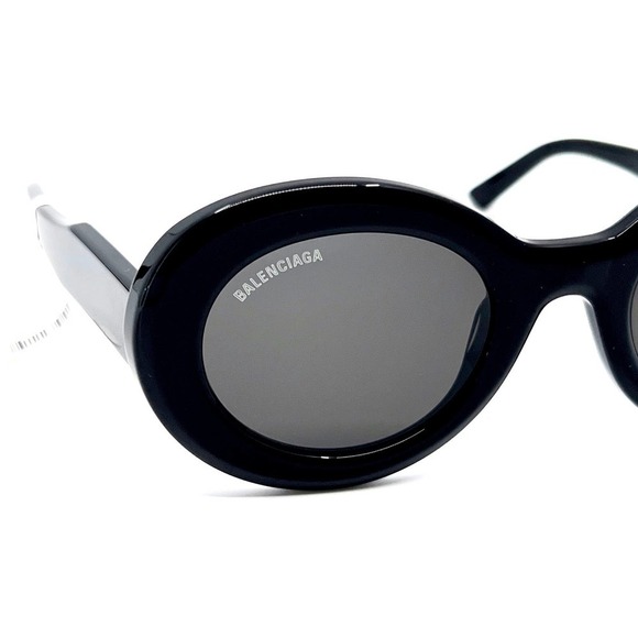 Balenciaga Black Oval Sunglasses - Picture 6 of 10